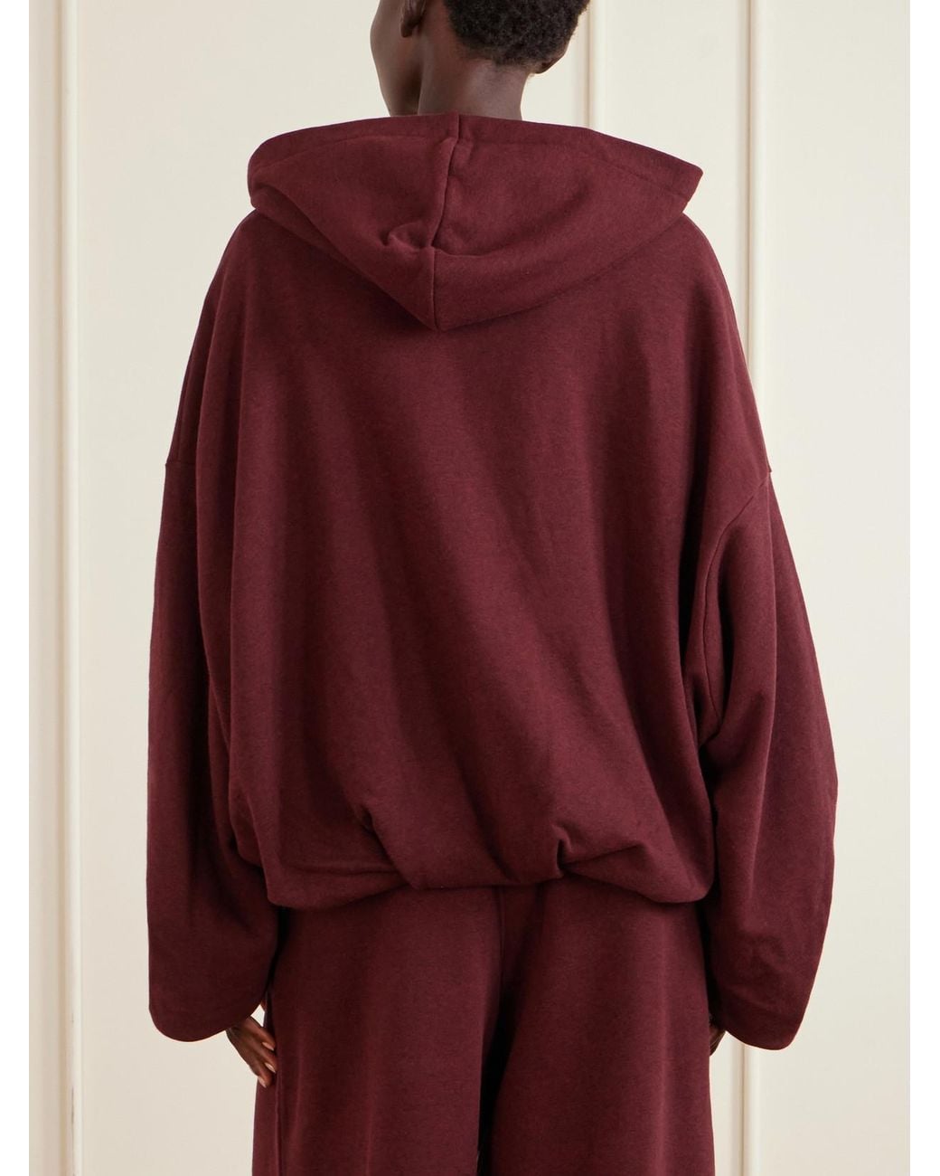 Dries Van Noten Red Cotton-Jersey Zip-Up Hoodie