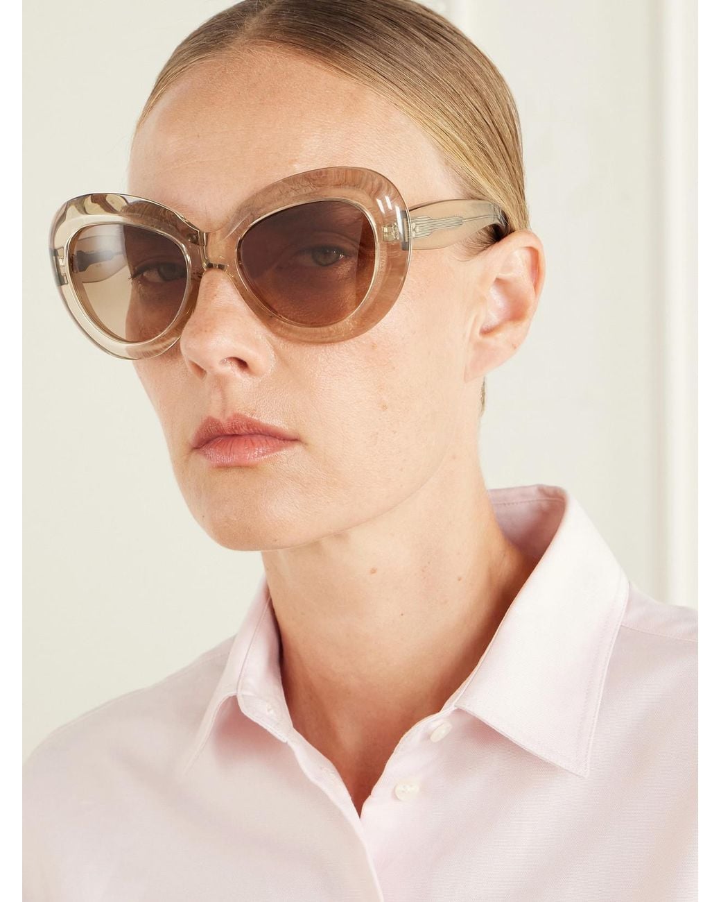 Jacques Marie Mage Natural Monarch Butterfly-Frame Acetate Sunglasses