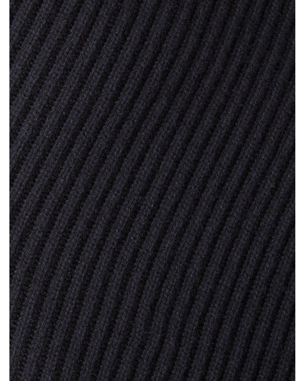 Alaïa Blue Asymmetric Ribbed Wool And Cashmere-Blend Skirt