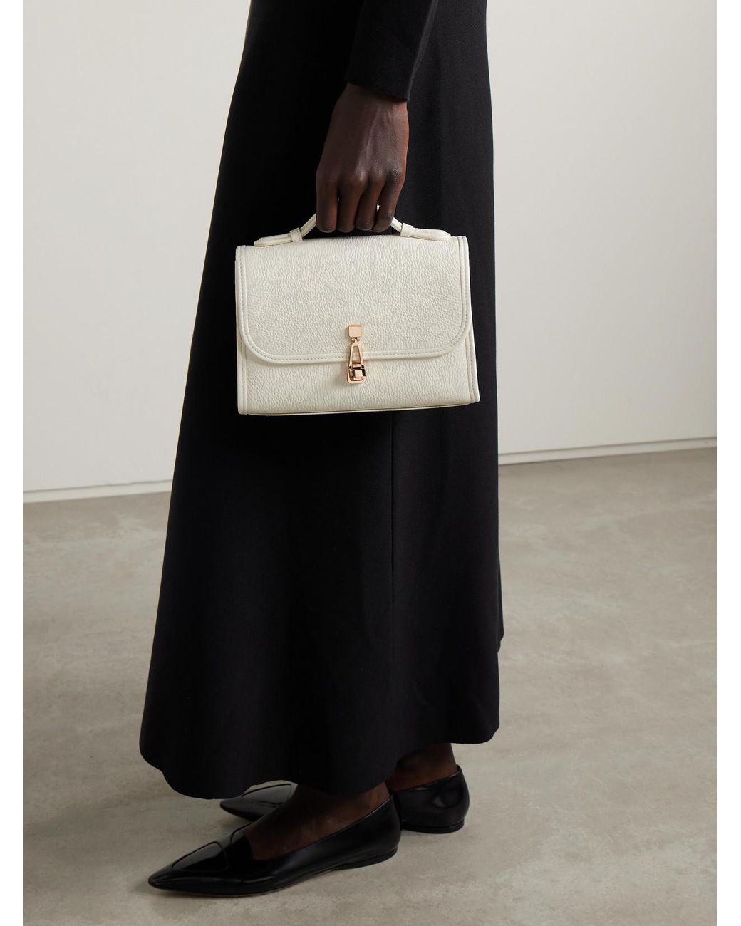 Gabriela Hearst Natural Leonora Small Textured-Leather Shoulder Bag