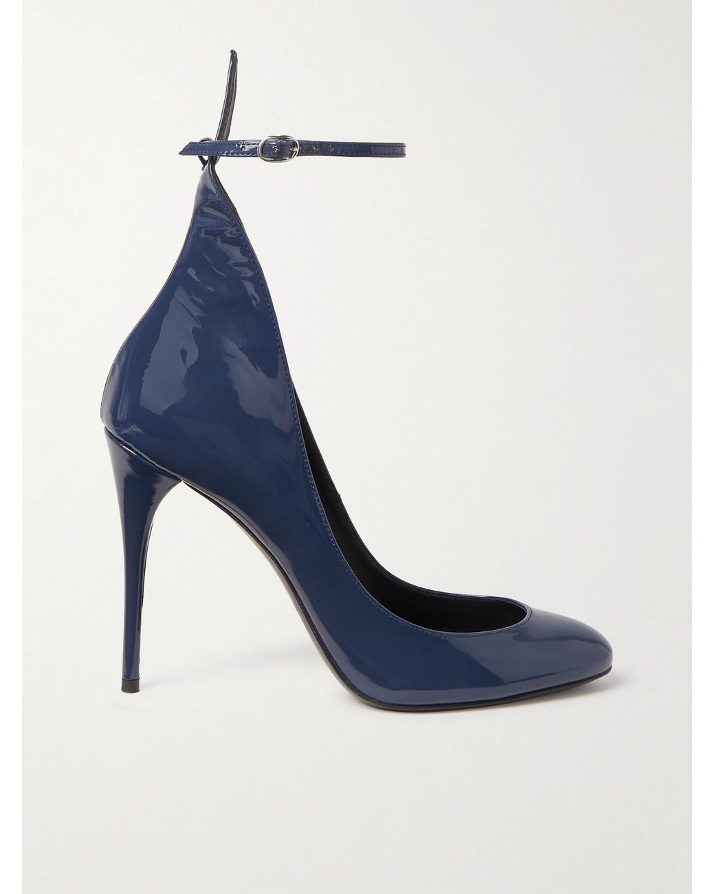 Alaïa Blue 90 Patent-Leather Pumps