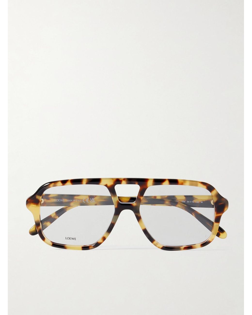 Loewe Brown Aviator-Style Tortoiseshell Acetate Optical Glasses