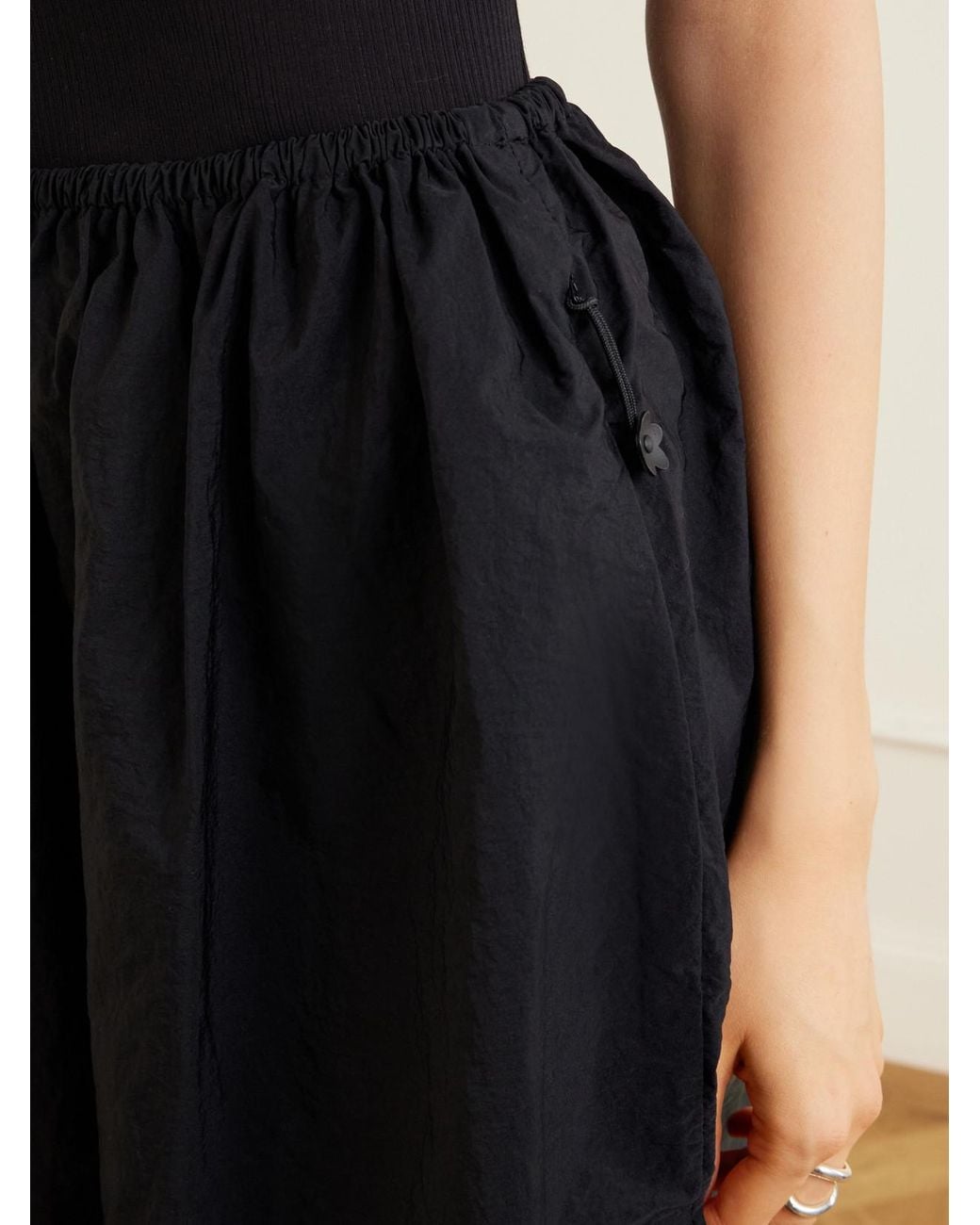 CECILIE BAHNSEN Blue Cbfiella Embroidered Scalloped Taffeta Midi Skirt