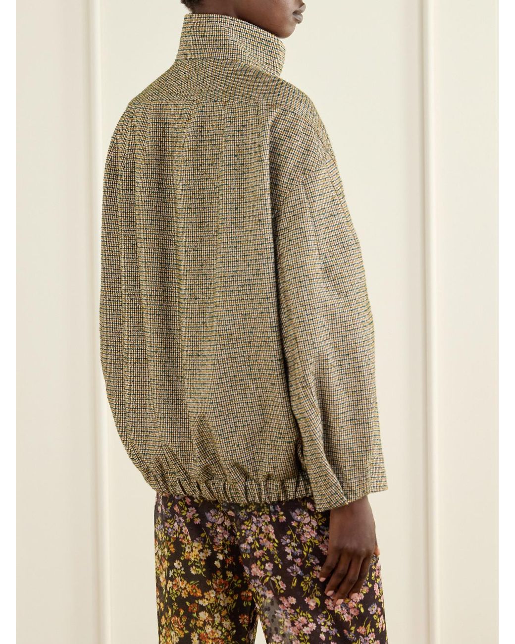 Dries Van Noten Brown Checked Bouclé Jacket