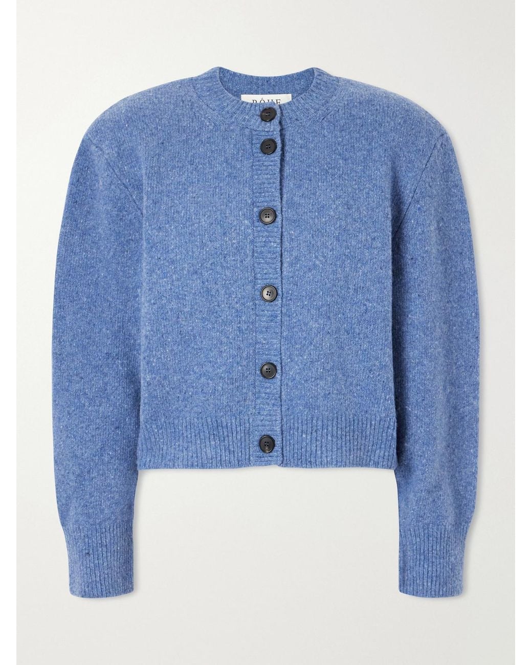 Rohe Blue Mélange Wool-Blend Cardigan