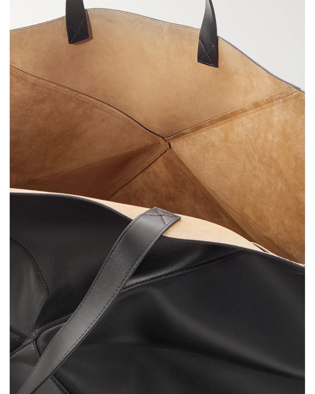 Loewe Black Puzzle Fold Xl Convertible Leather Tote