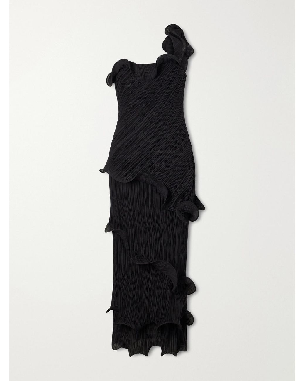 Cult Gaia Blue Payton Cloqué Gown