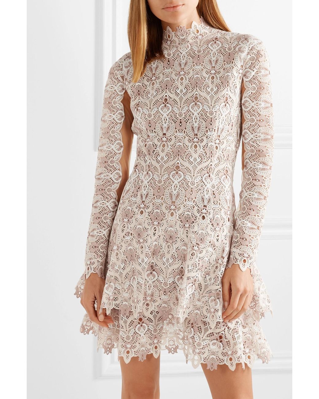 Jonathan simkhai guipure deals lace long sleeve dress