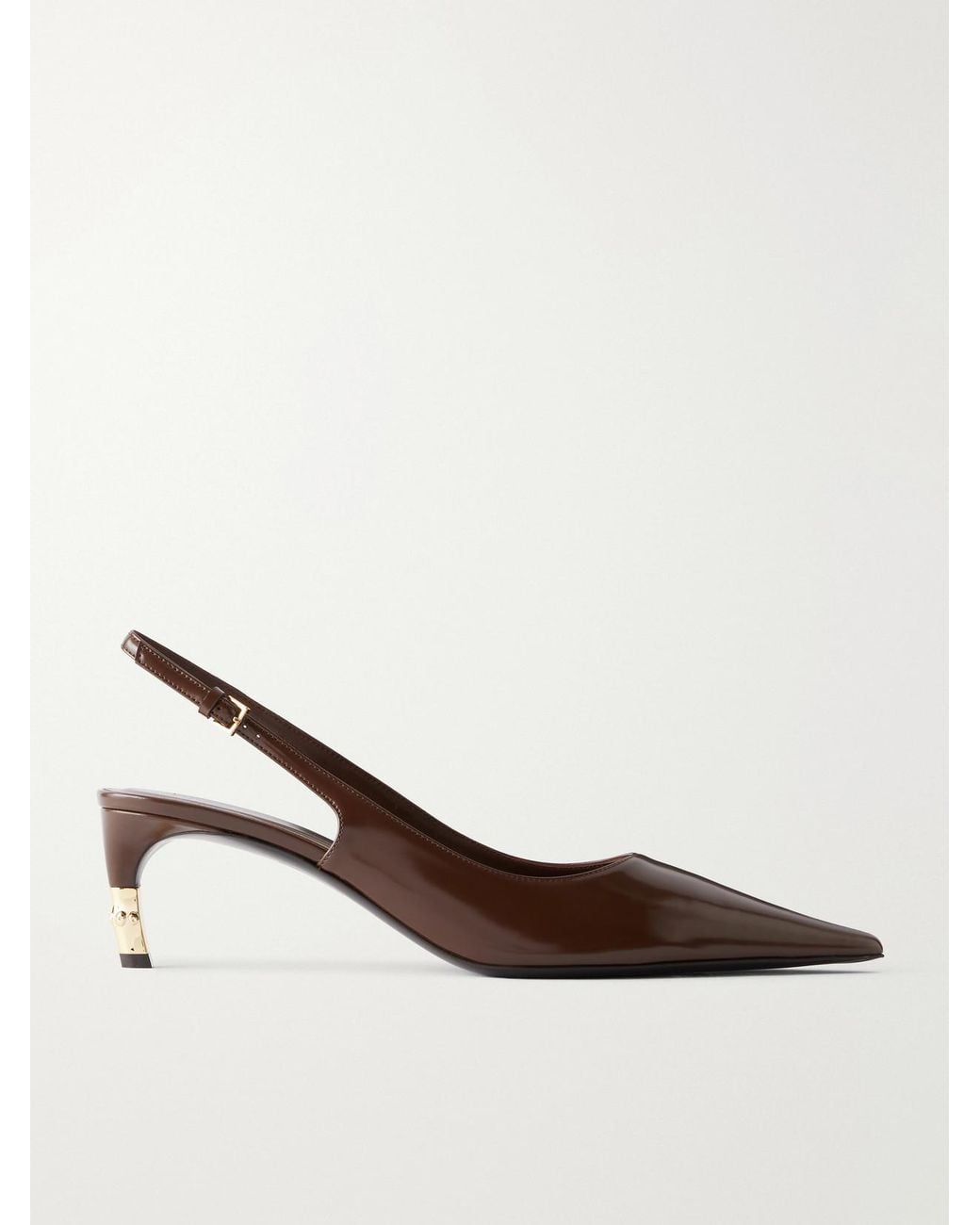 Gucci Natural Castello 60 Leather Pumps