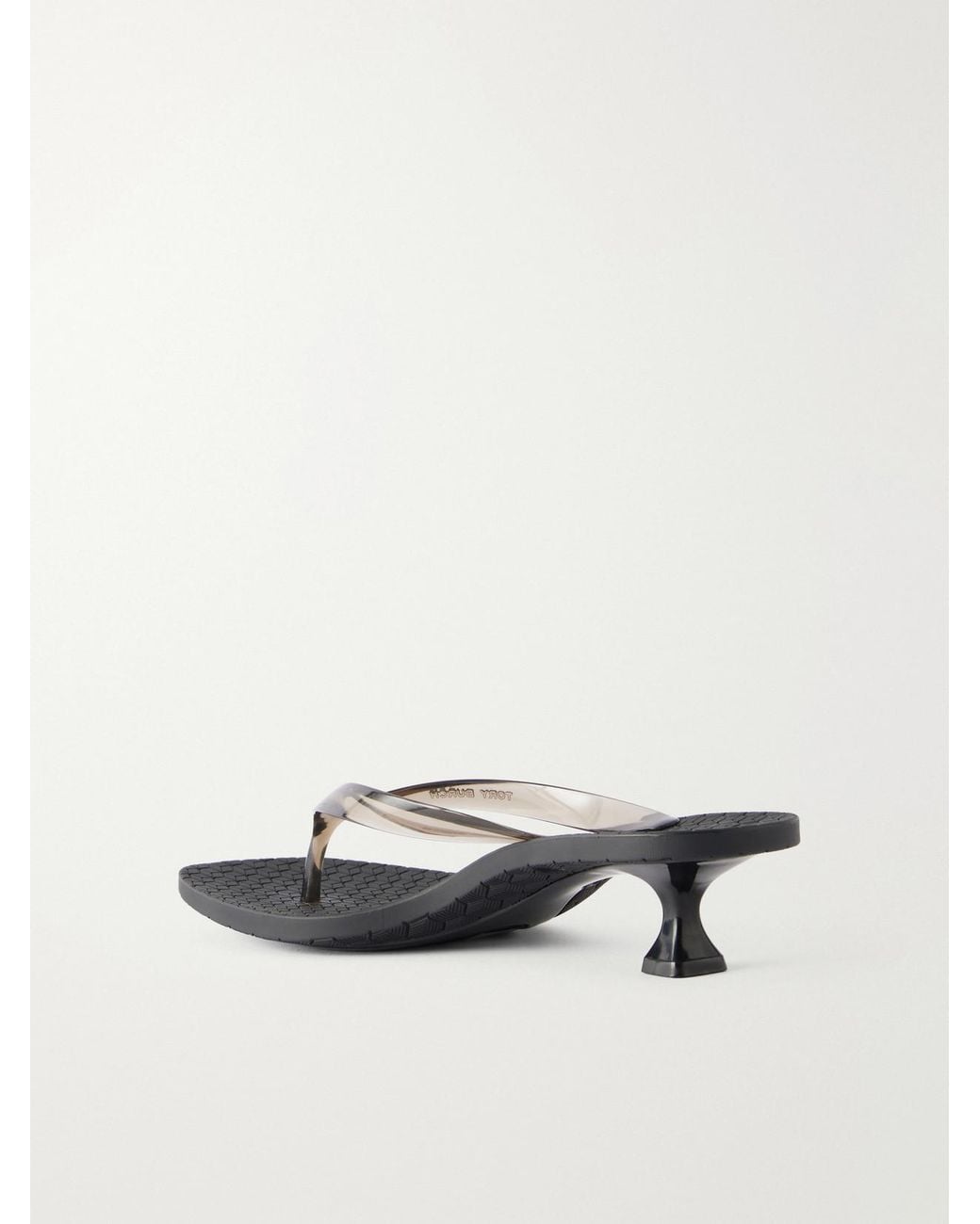 Tory Burch Black Pvc Thong Sandals