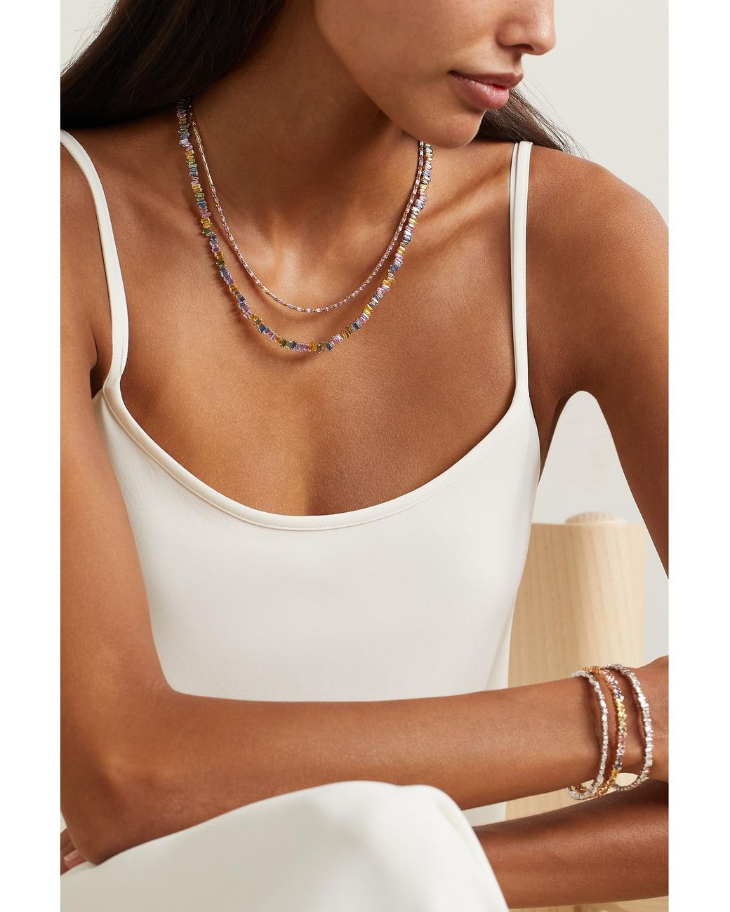 Suzanne Kalan Natural 18-Karat Rose Sapphire Necklace