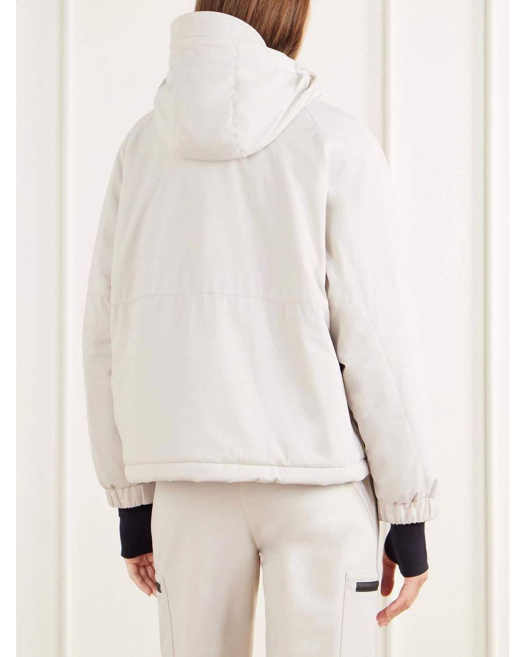 Brunello Cucinelli Natural Hooded Padded Shell Ski Jacket