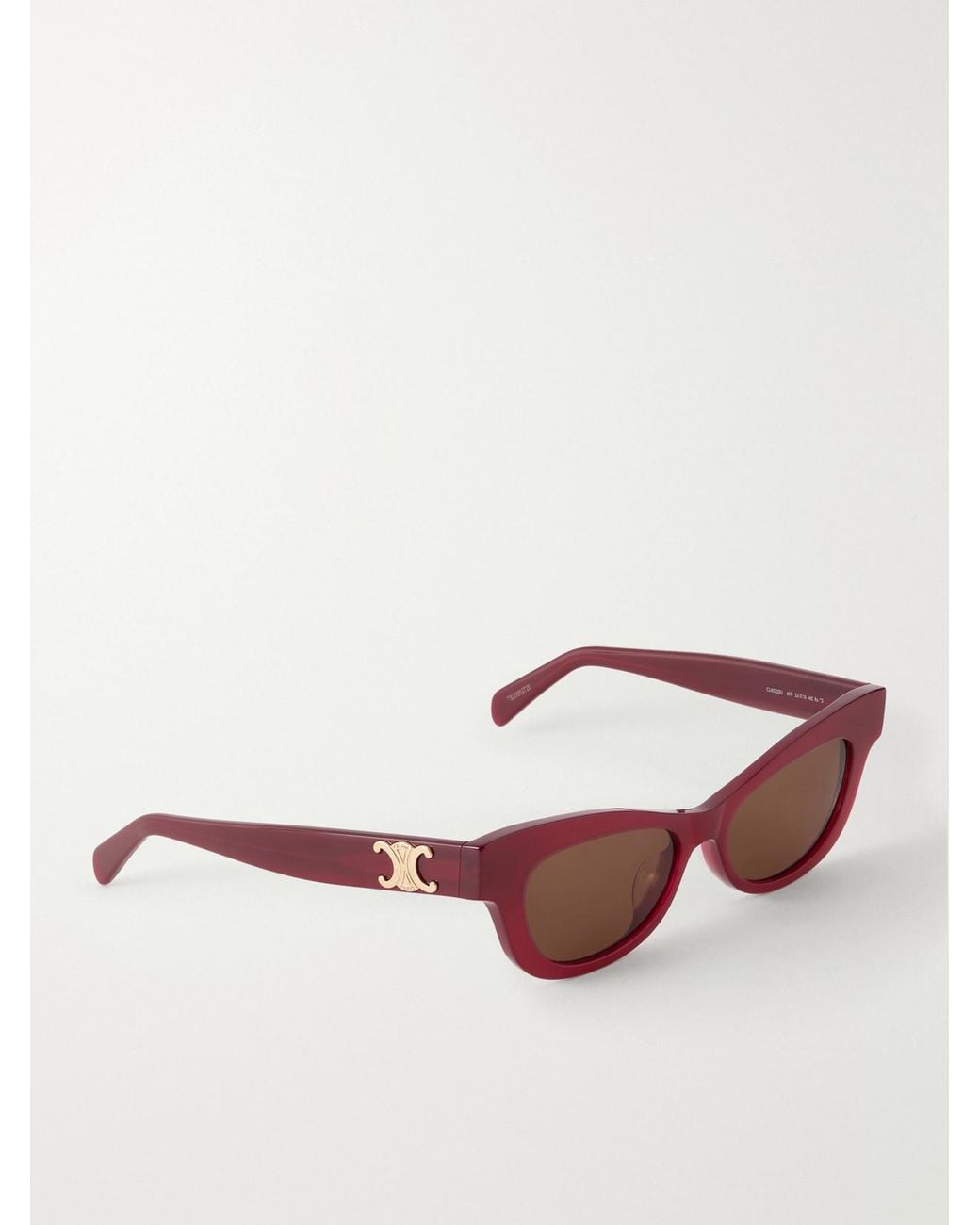 Céline Red Triomphe Cat-Eye Acetate Sunglasses