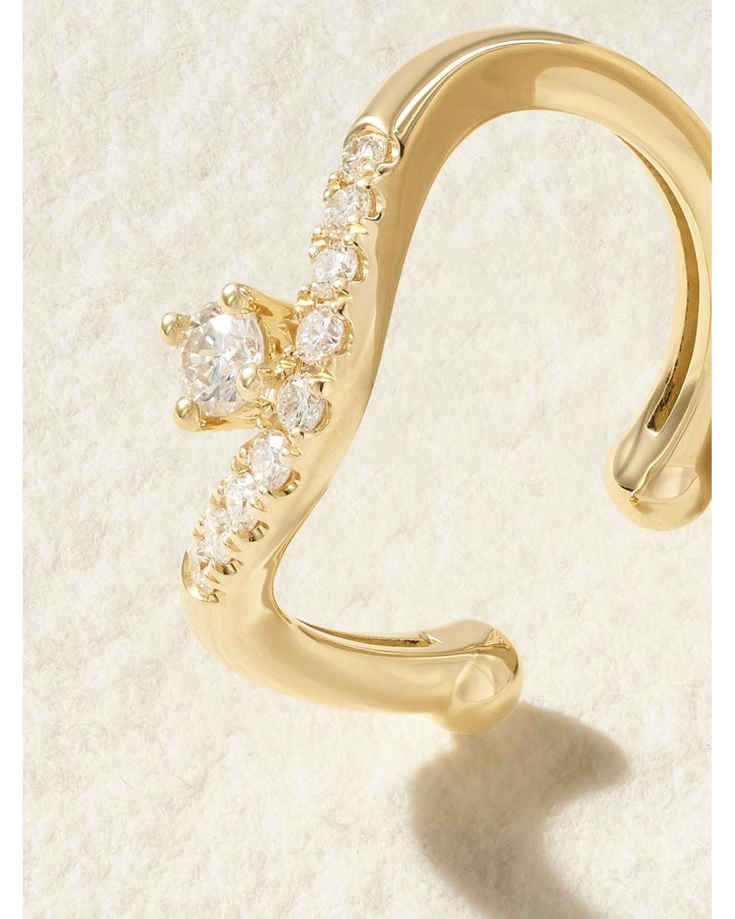 Mizuki Natural 14-Karat Diamond Ear Cuff
