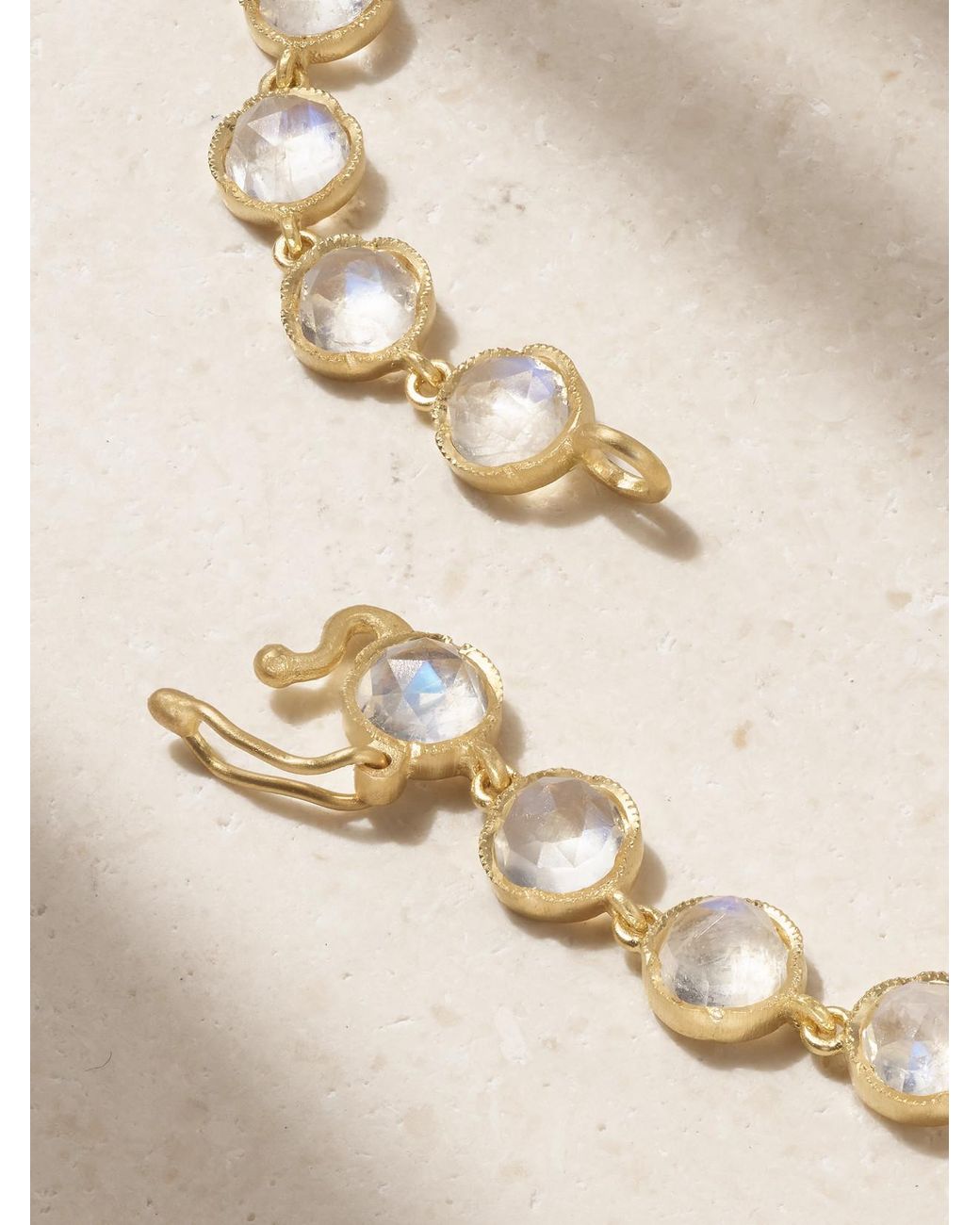 Irene Neuwirth Metallic Classic 18-Karat Moonstone Bracelet