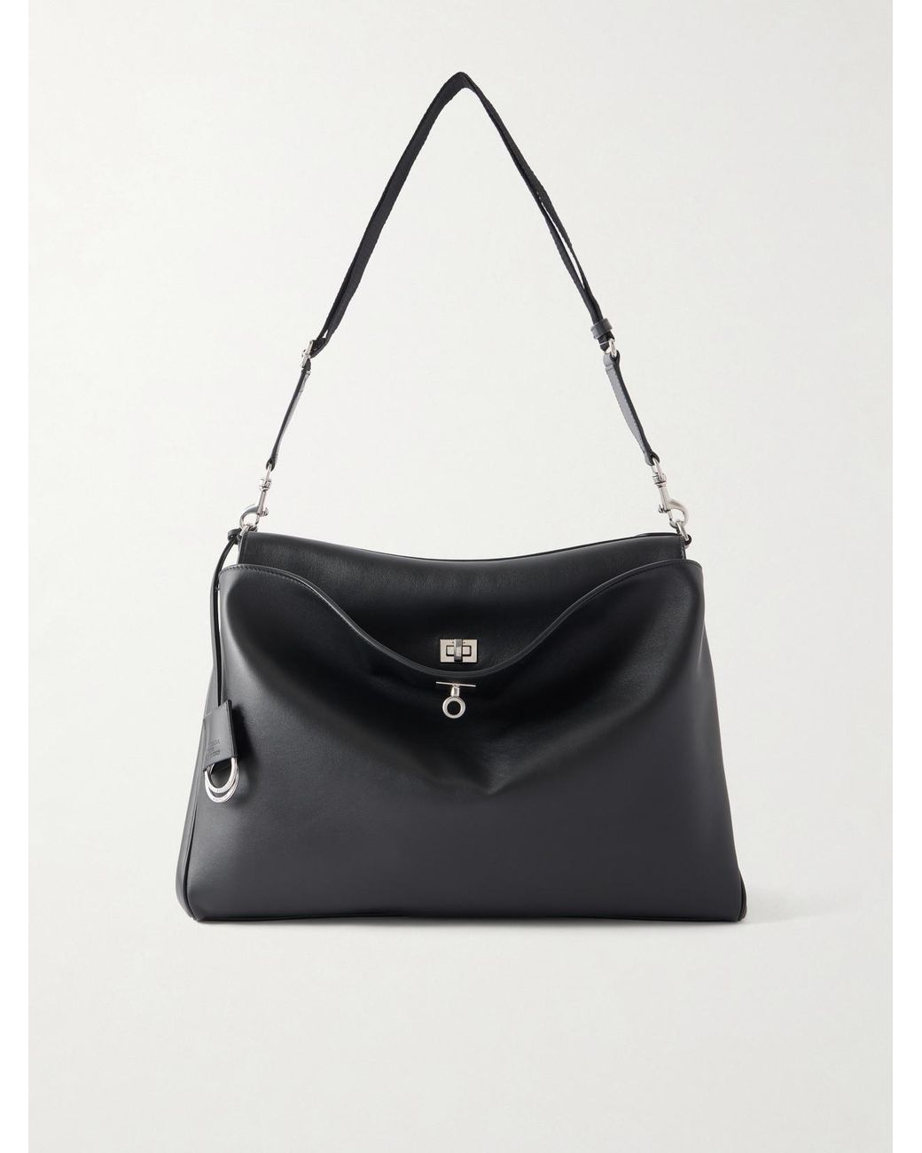 Balenciaga Black Rodeo Medium Leather Shoulder Bag