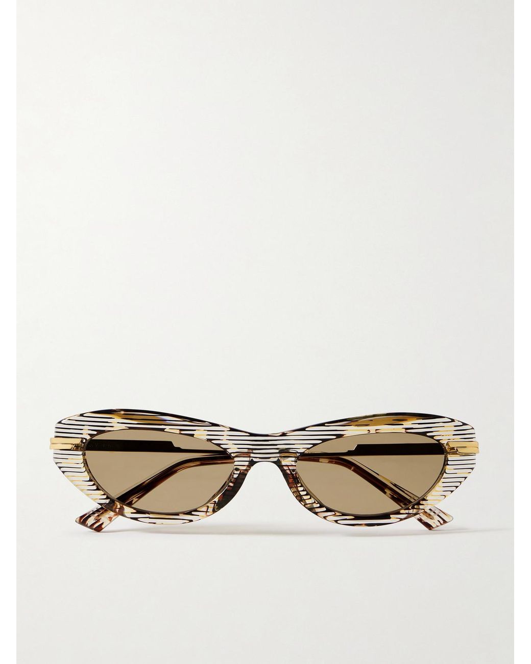 Bottega Veneta Natural Cat-Eye Acetate And-Tone Sunglasses