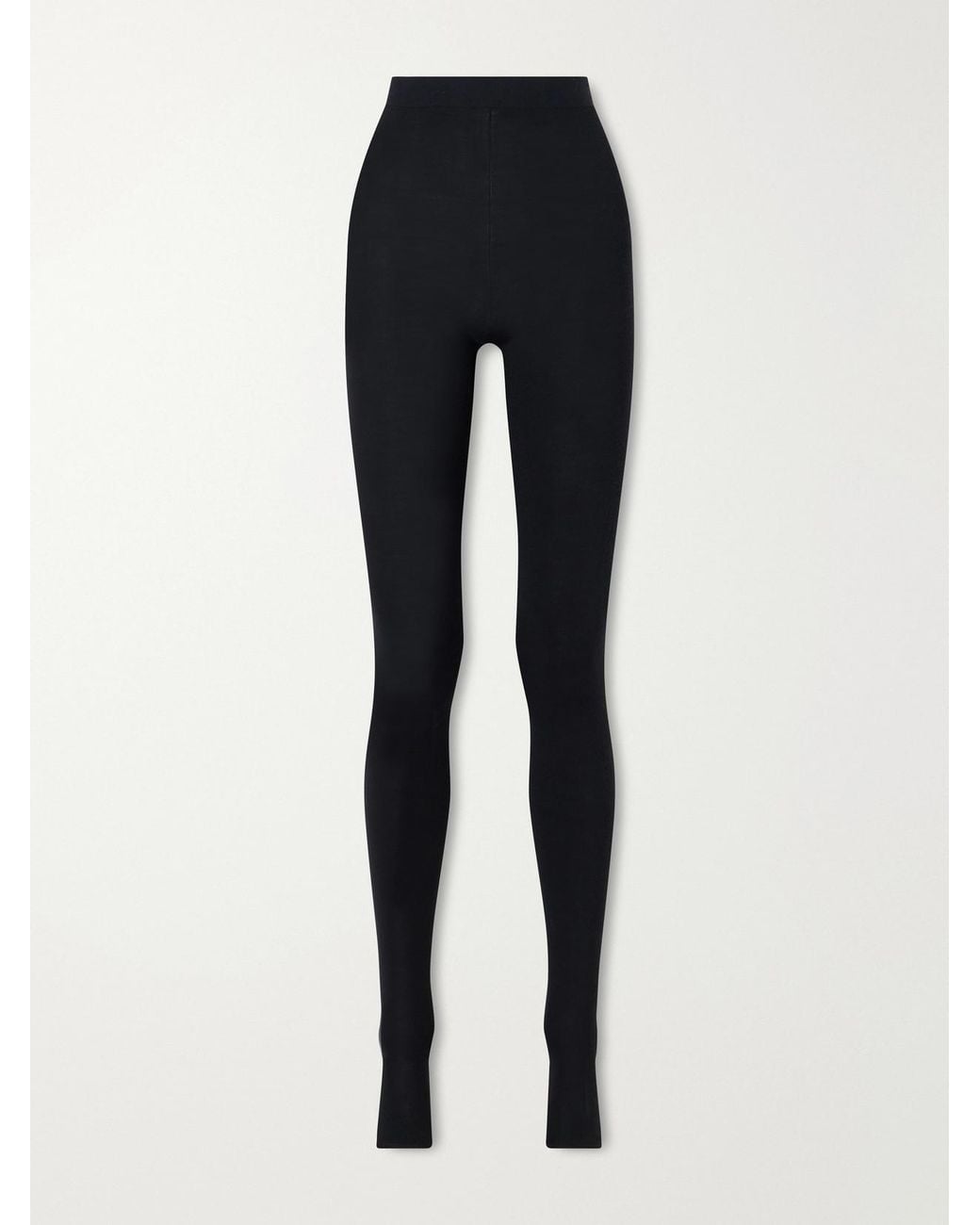 Bottega Veneta Blue Logo-Embroidered Knitted Wool Leggings