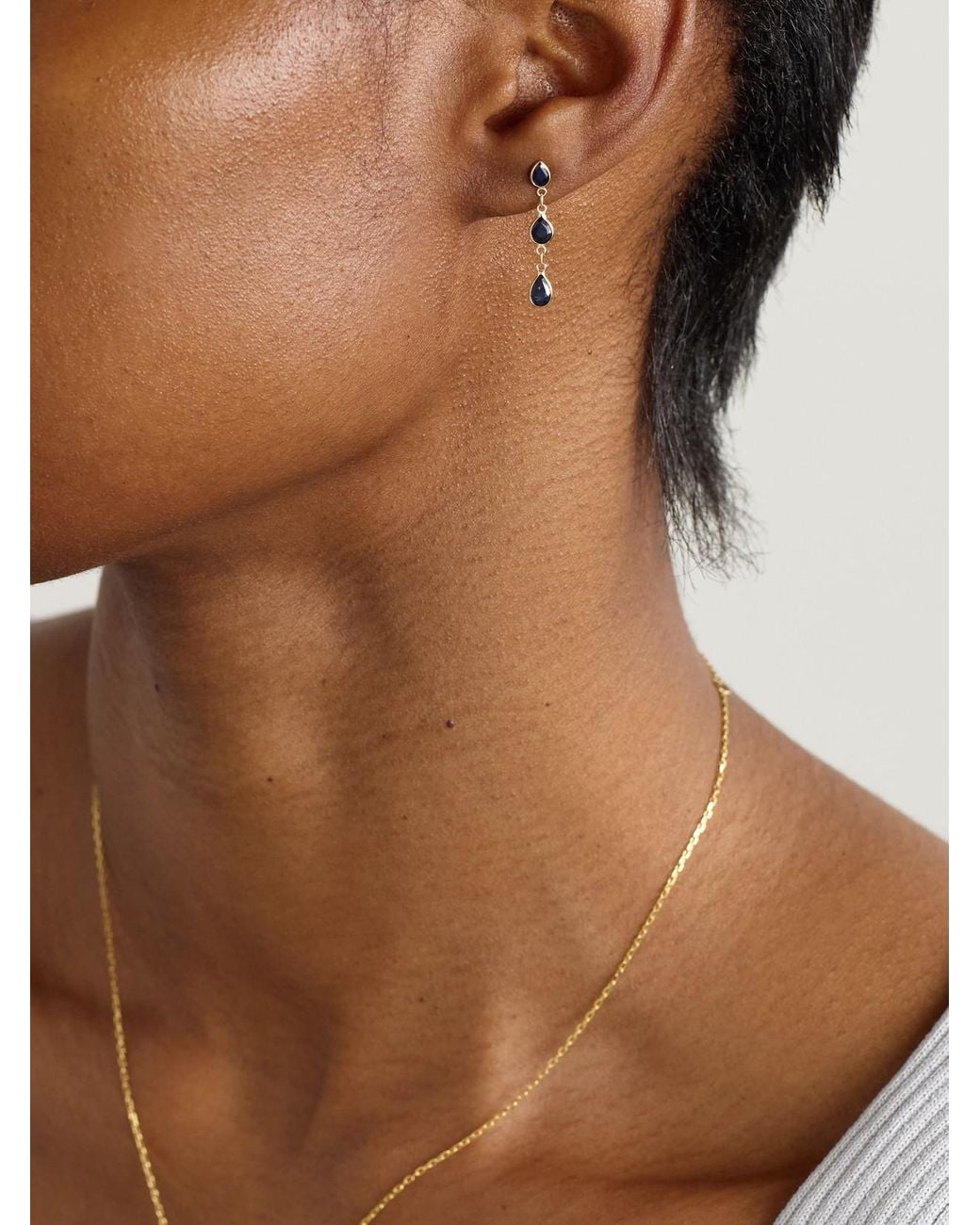 JIA JIA Natural Chakra Sapphire Earrings