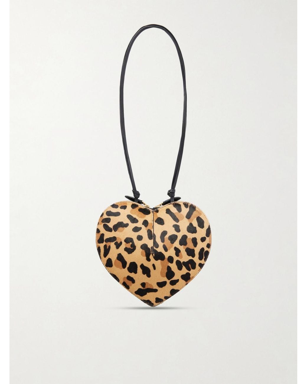 Alaïa White Le Coeur Leopard-Print Leather-Trimmed Calf Hair Shoulder Bag