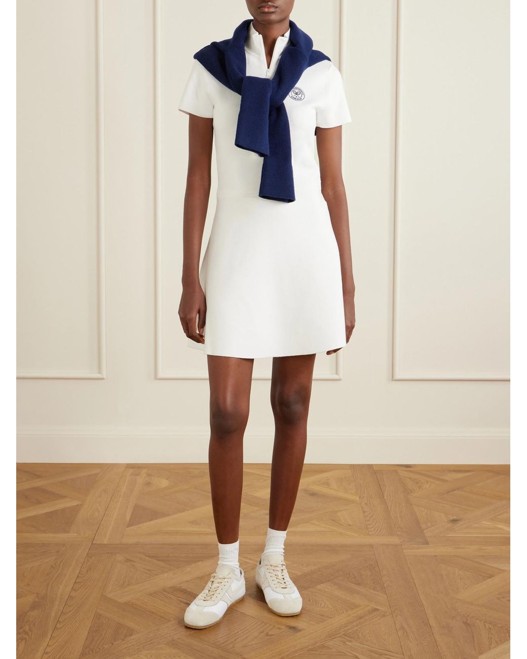 Polo Ralph Lauren White The Championship Wimbledon Stretch-Knit Mini Dress