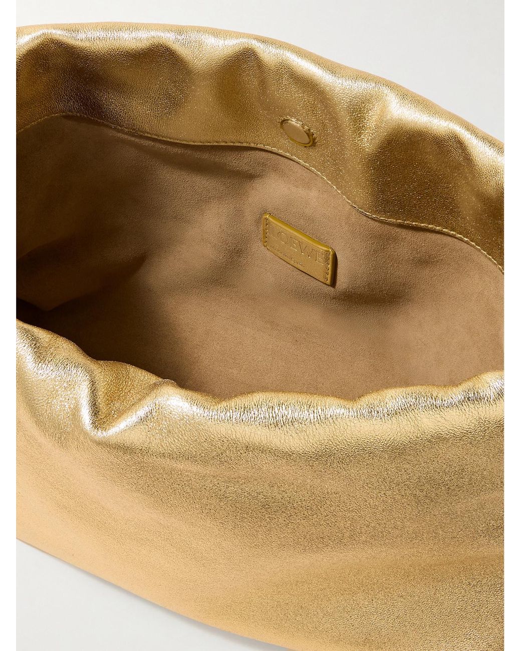 Loewe Flamenco Metallic Leather Clutch