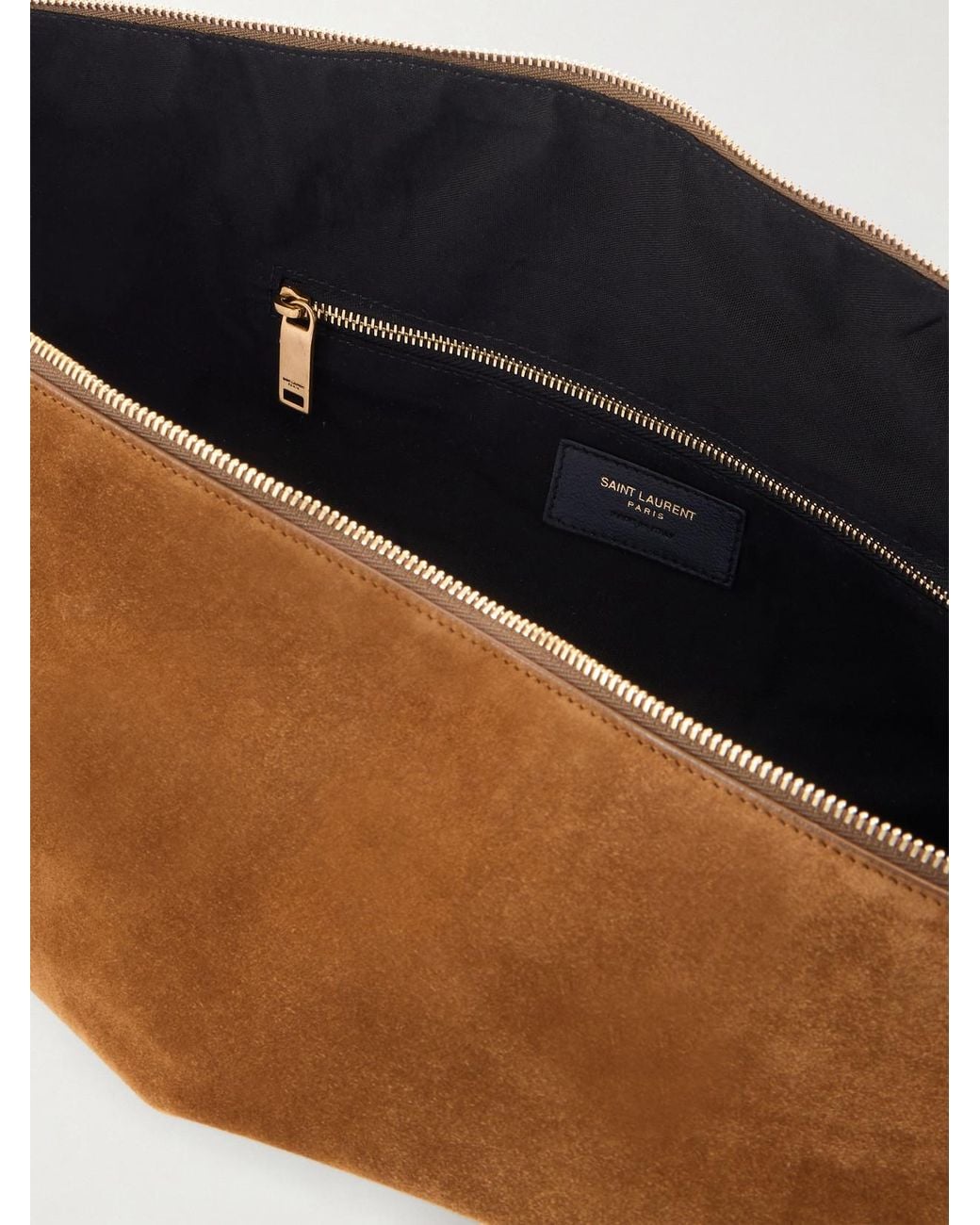 Saint Laurent White Amalia Suede Shoulder Bag