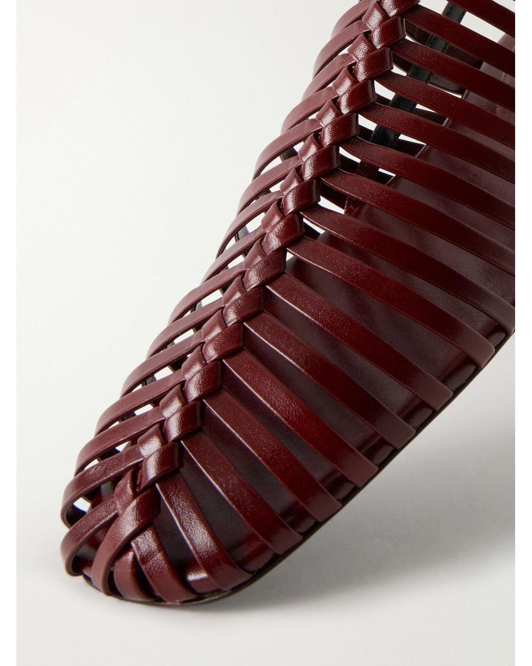 Dries Van Noten Brown Leather Braided Sandals