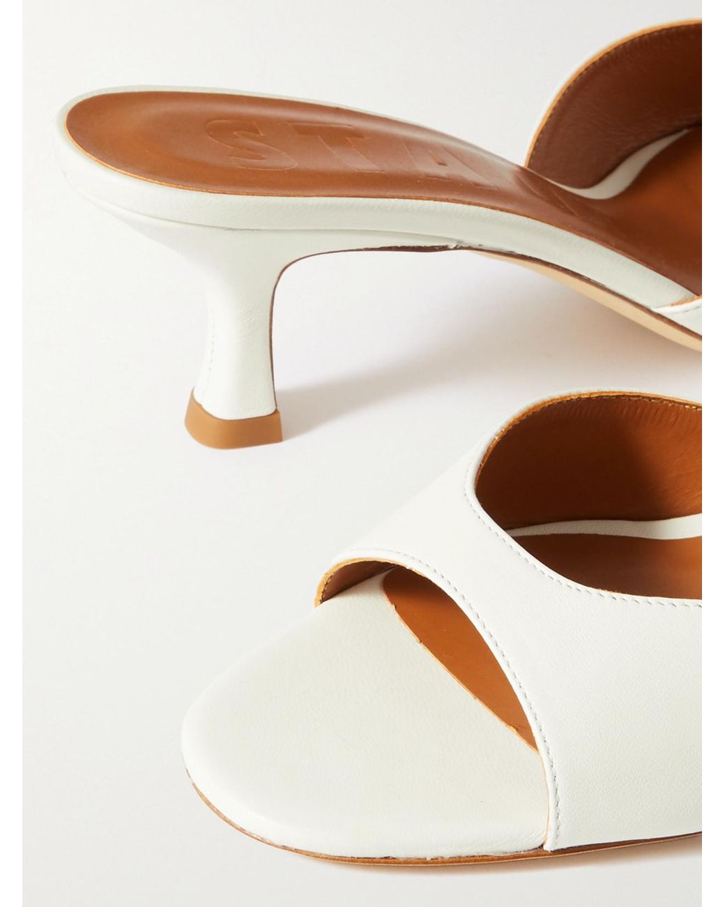 Staud Natural Brigitte Leather Mules