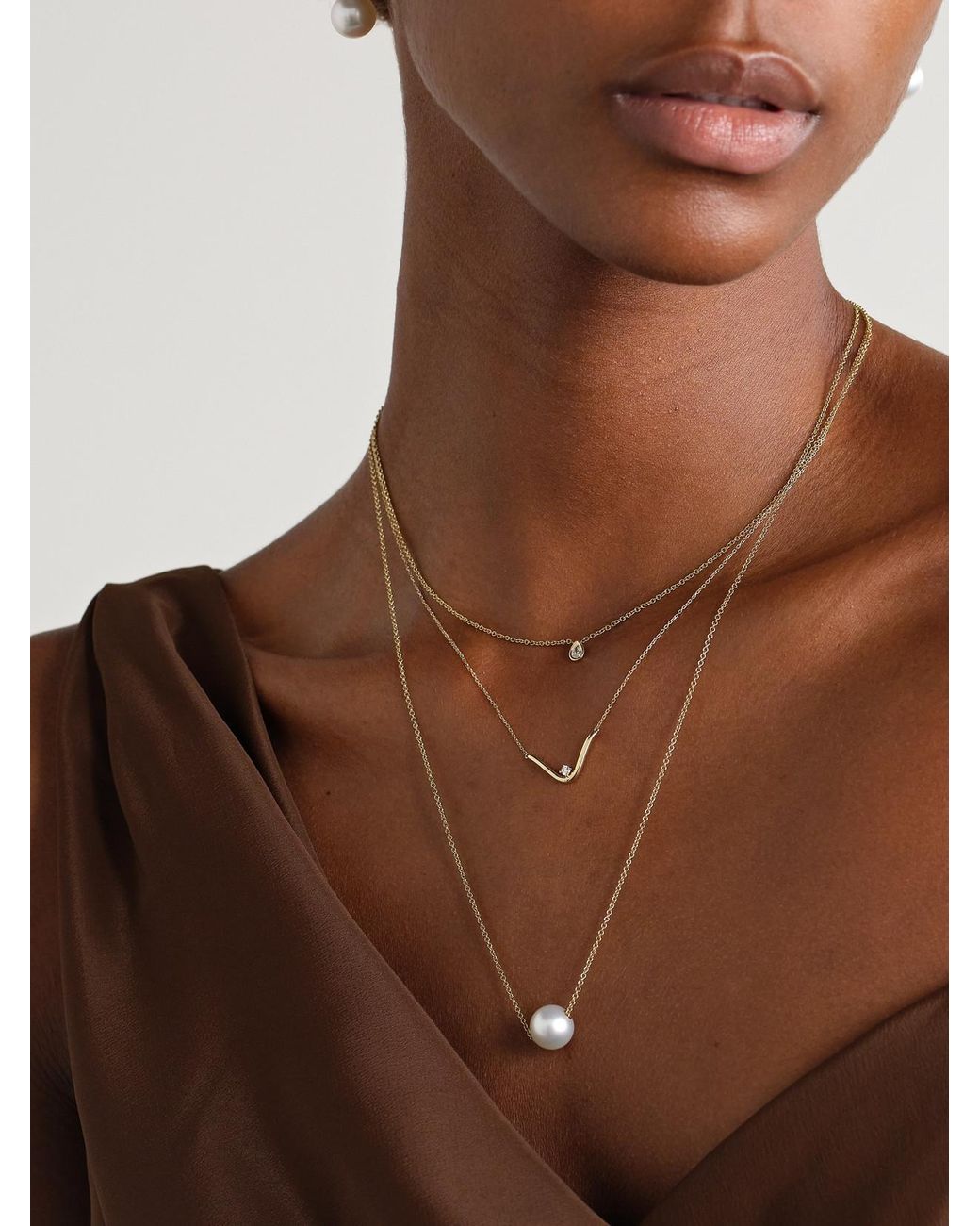 Mizuki Natural 14-Karat Diamond Necklace