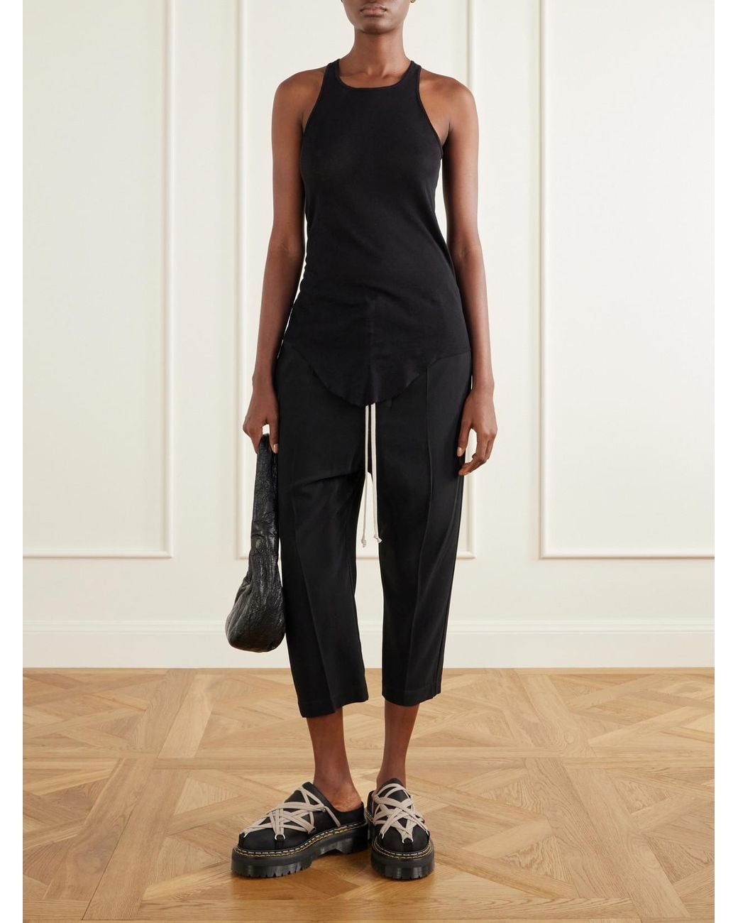 Rick Owens Black Dr. Martens Nubuck Mules