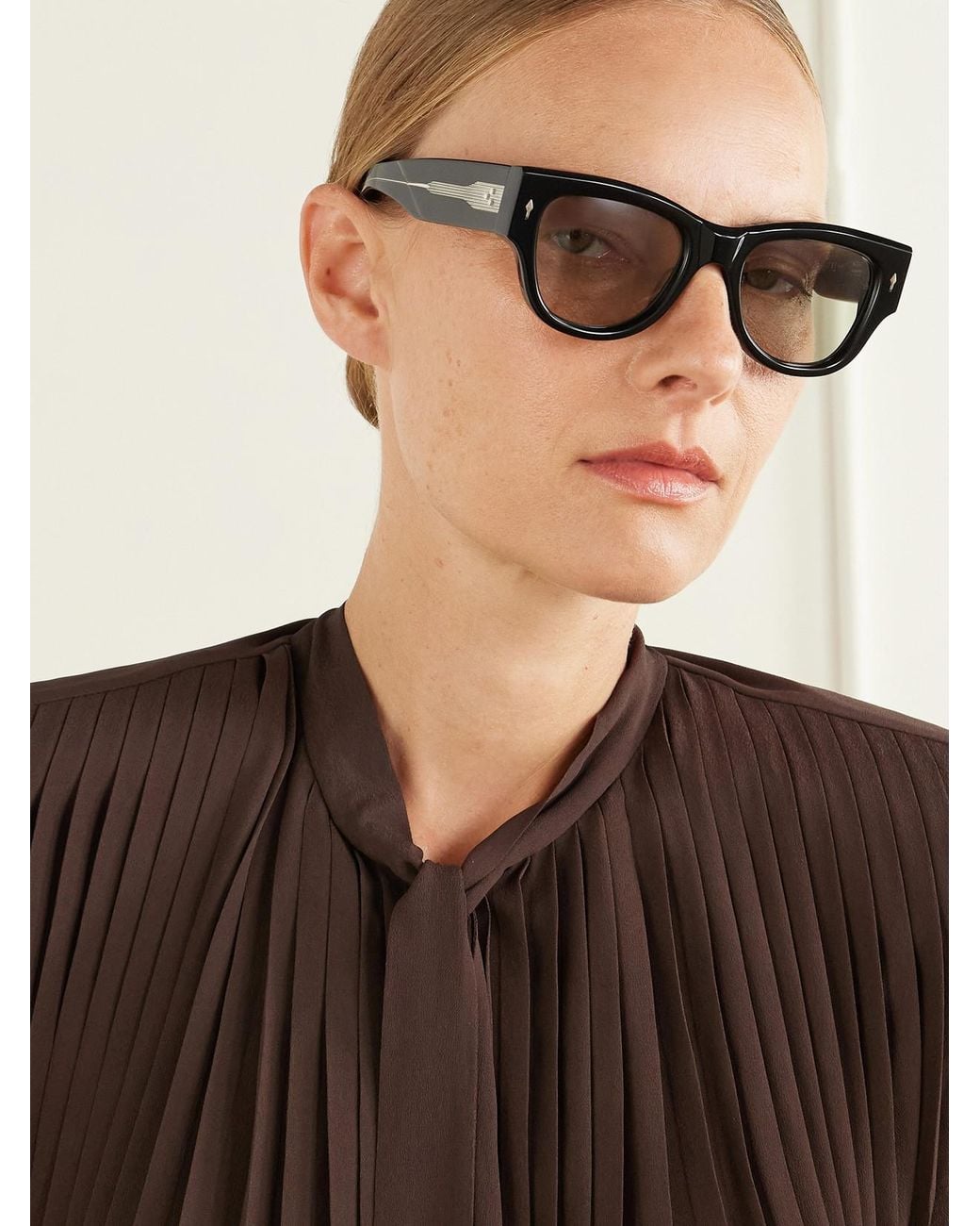 Jacques Marie Mage Black Chelsea Square-Frame Acetate Sunglasses