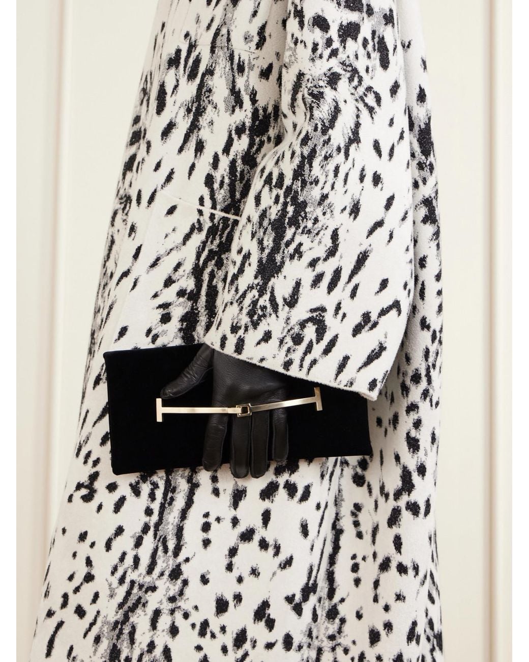 Tom Ford Black Arc Velvet Clutch