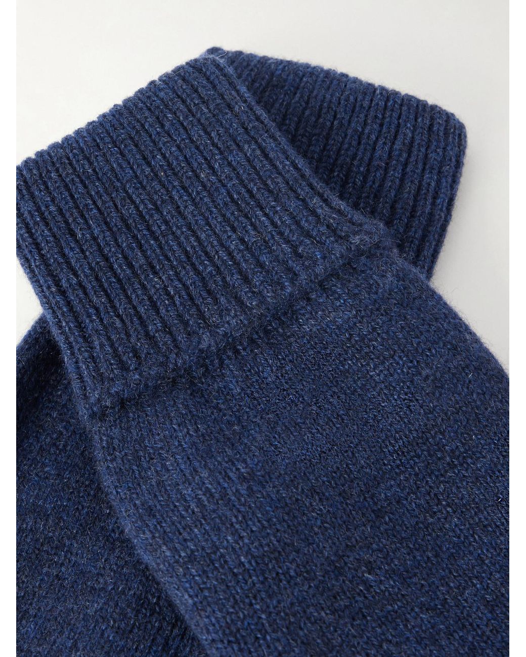 Johnstons Blue Doris Cashmere-Blend Gloves