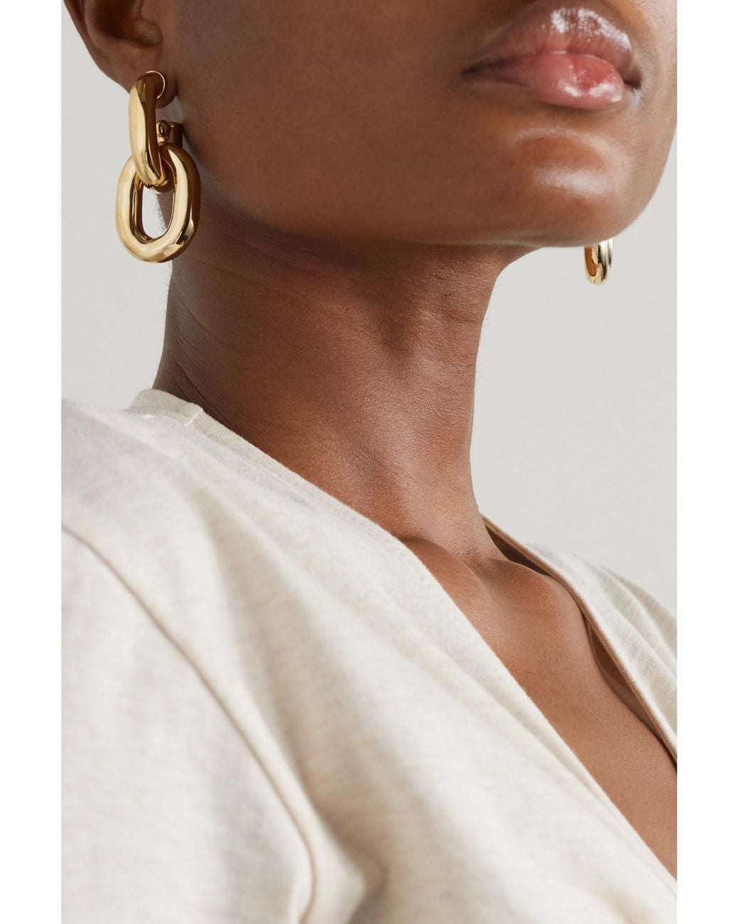 Rabanne Metallic Tone Earrings