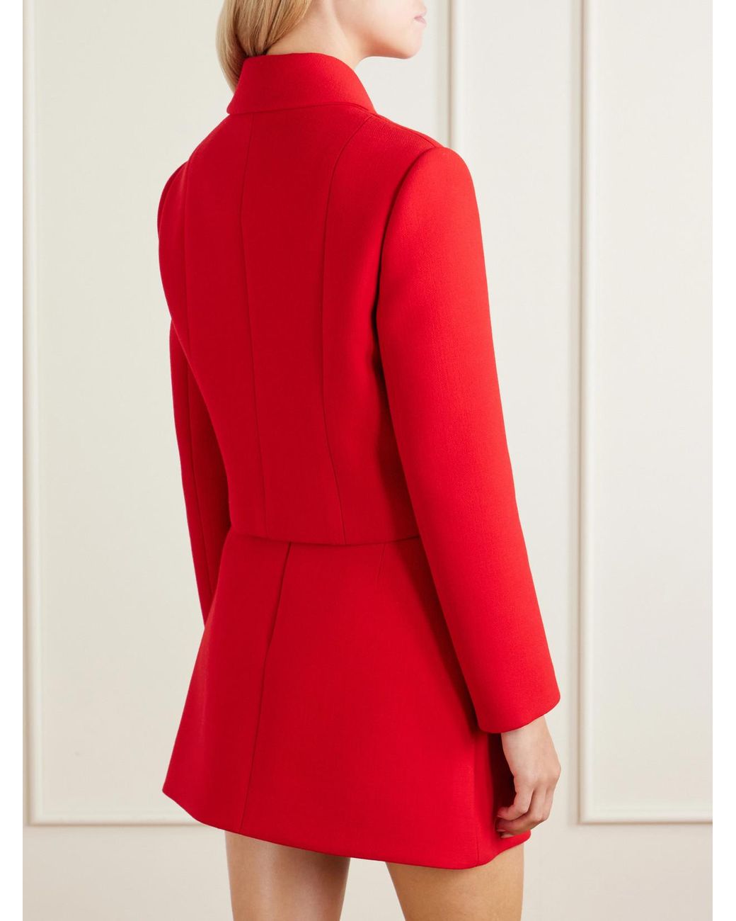 Gucci Red Wool-Crepe Blazer