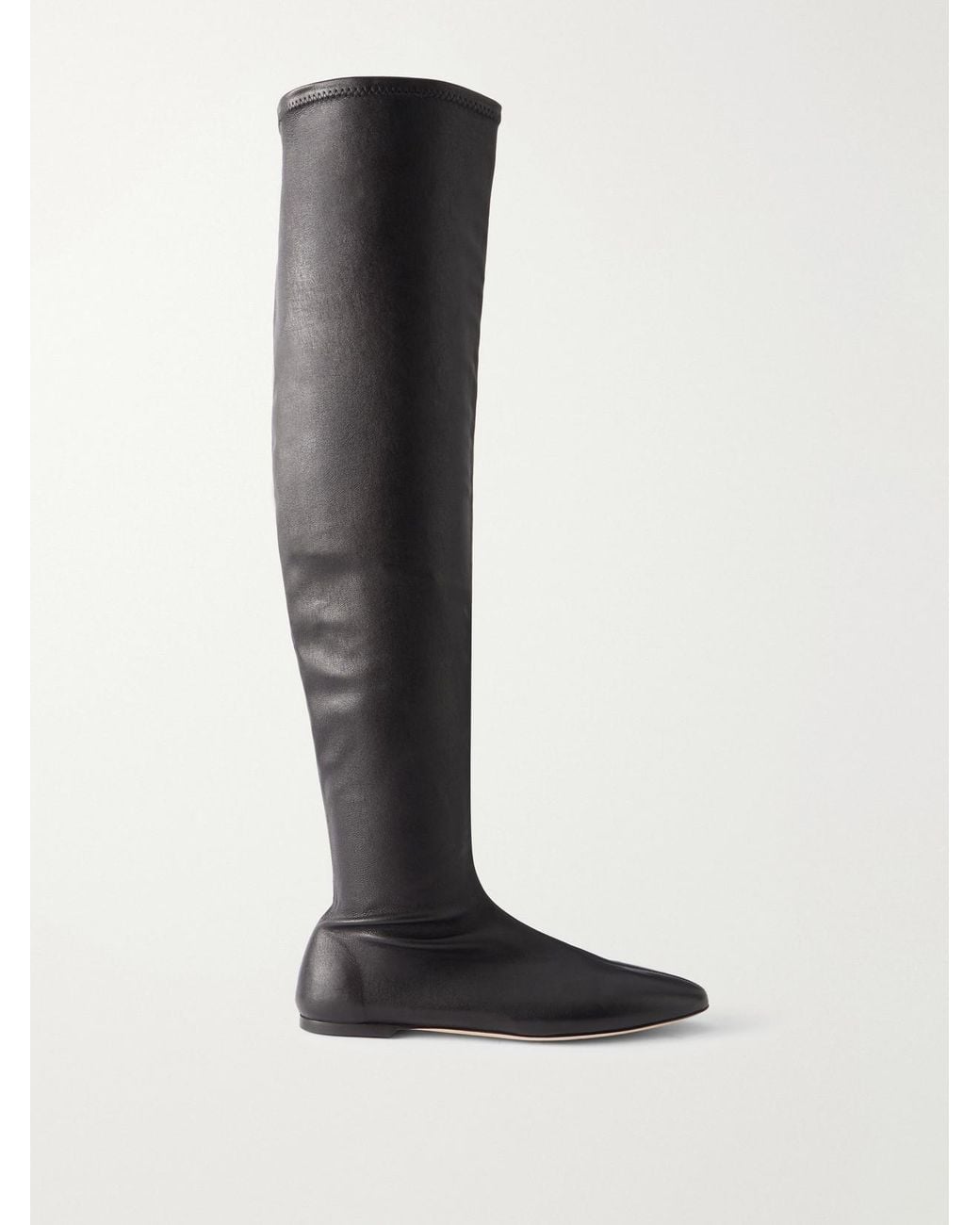 Totême White Leather Over-The-Knee Boots