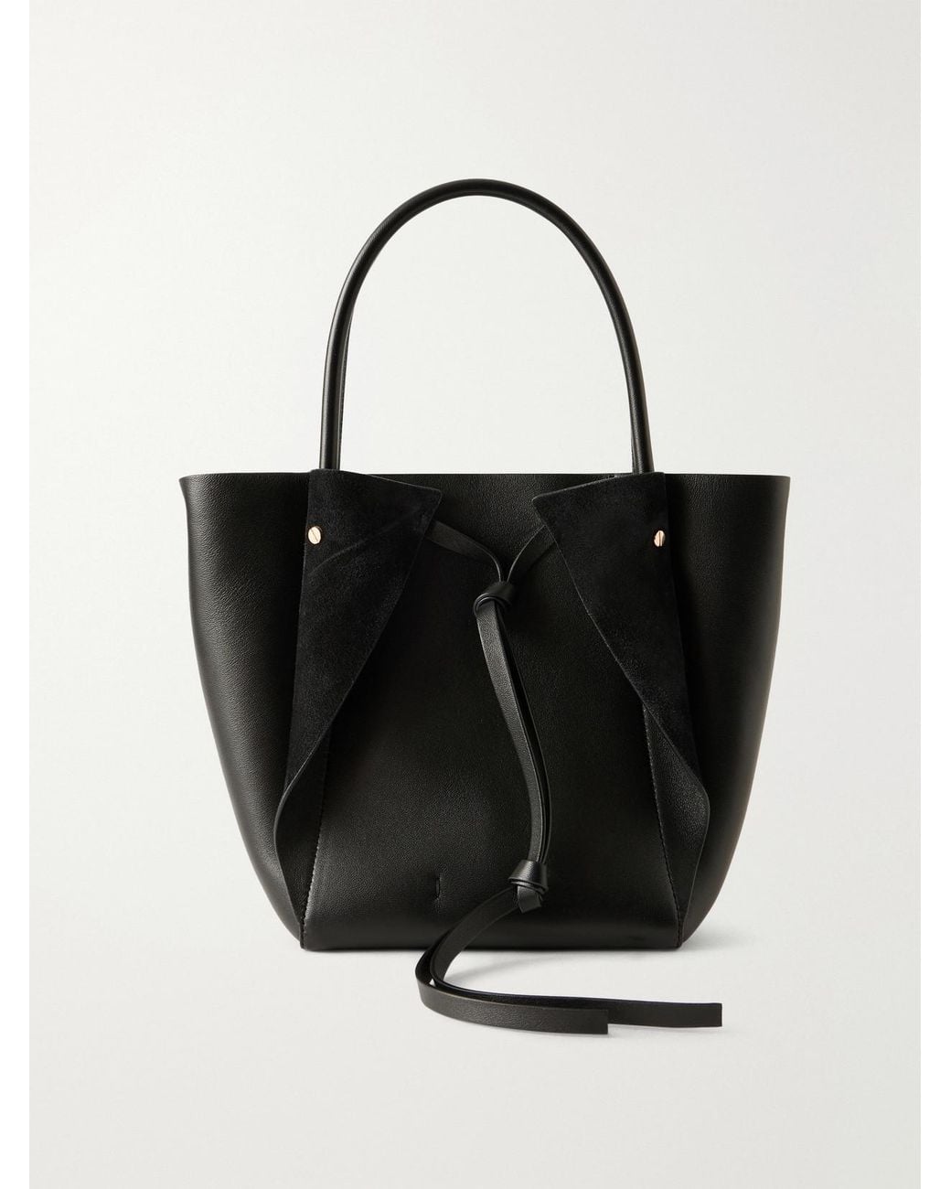 Gabriela Hearst Black Marija Small Suede And Leather Tote