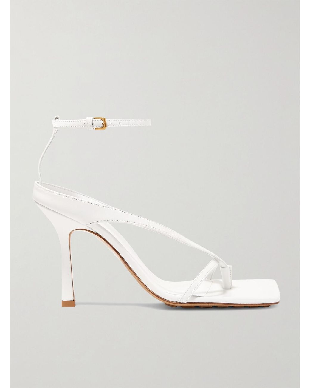 Bottega Veneta White Leather Sandals