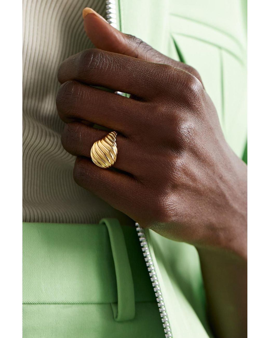 David Yurman Metallic Cable 18-Karat Signet Ring