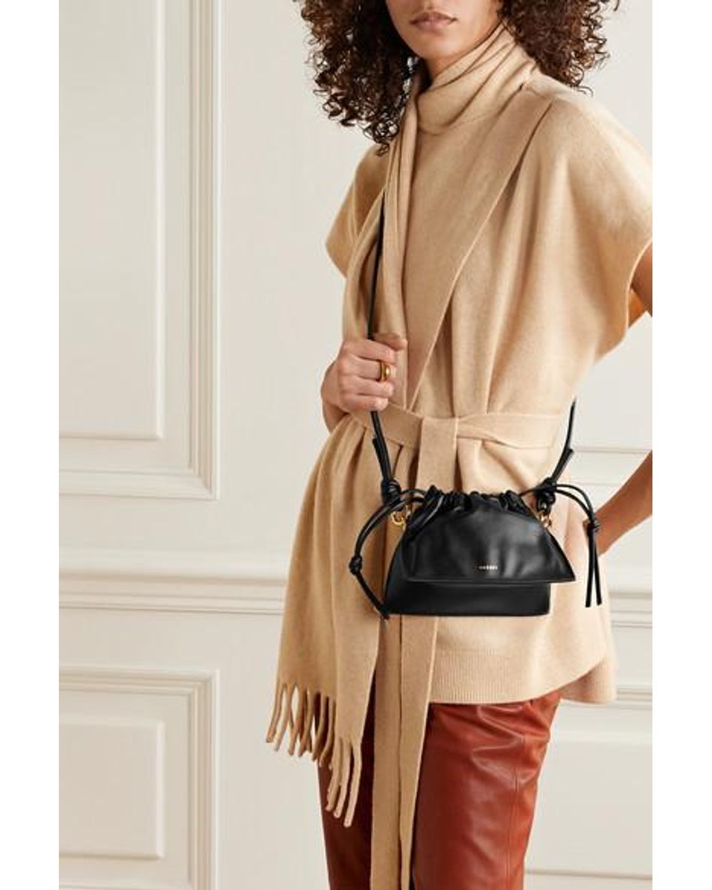 YUZEFI Outlet: Bom leather bag - Brown | YUZEFI shoulder bag BOM-YUZPF21-HB-BO  online at GIGLIO.COM
