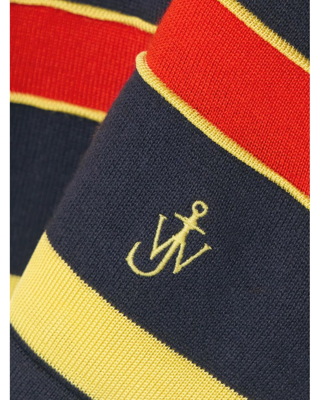 J.W. Anderson Multicolor Embroidered Striped Cotton And Wool-Blend Polo Shirt