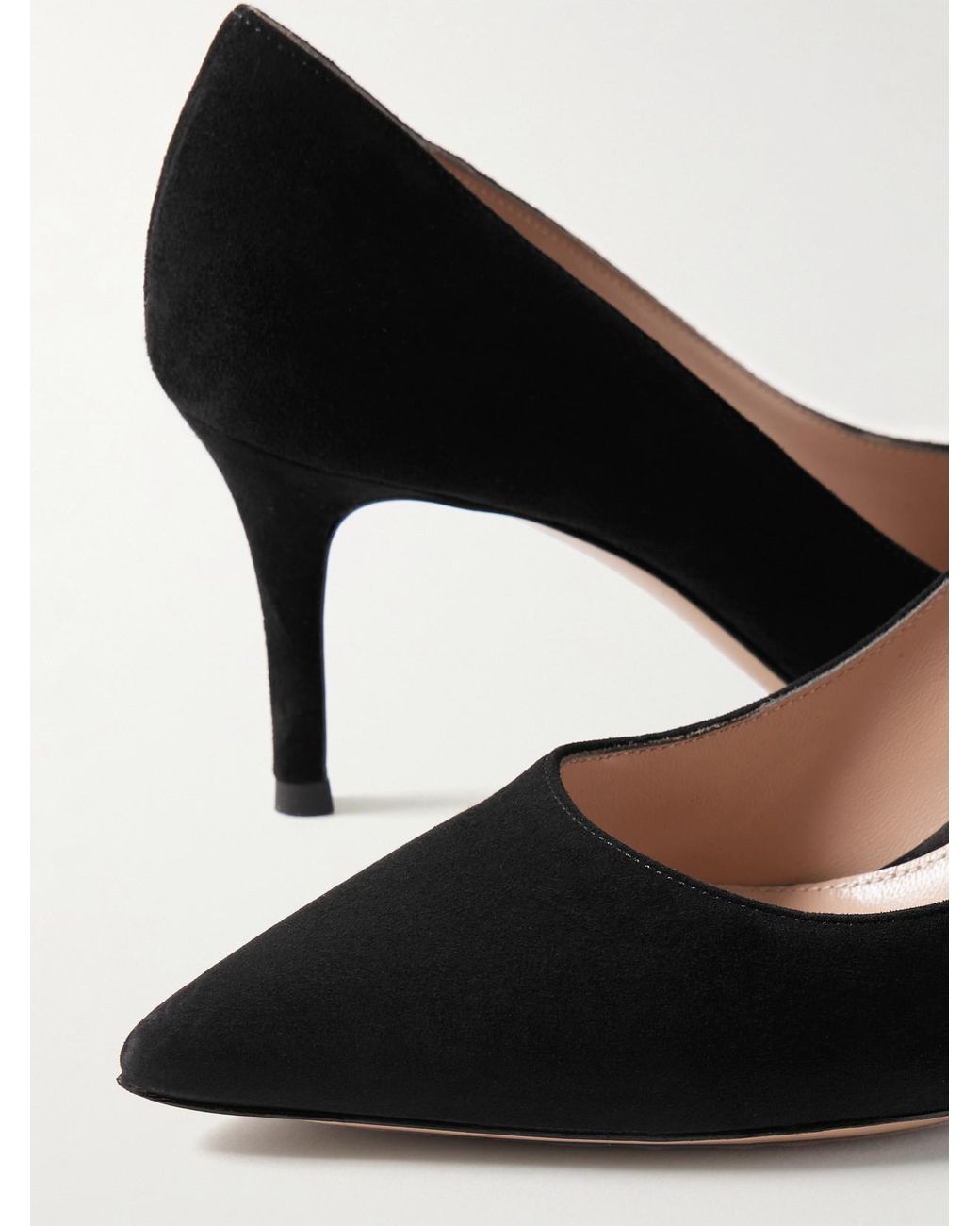 Gianvito Rossi Black Gianvito 70 Suede Pumps