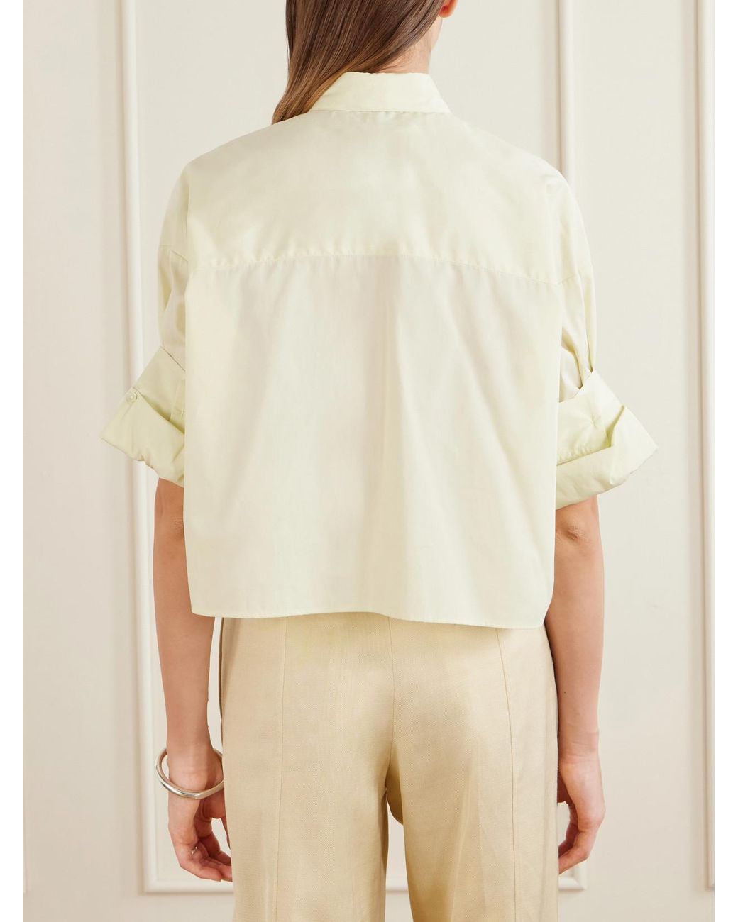 Twp Natural Next Ex Cropped Cotton Shirt