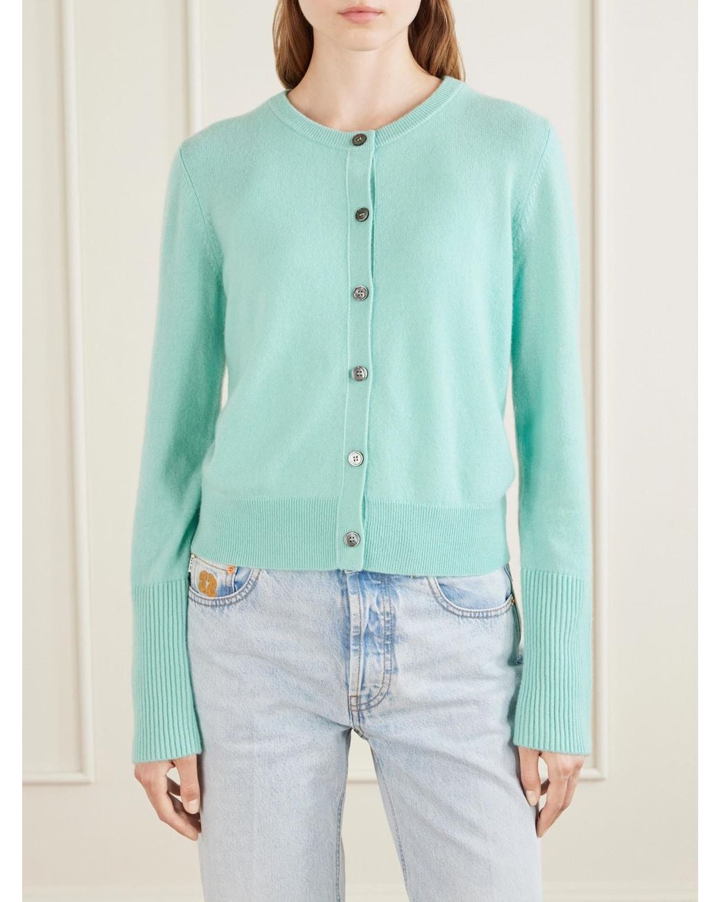 La Ligne Blue Cashmere Cardigan