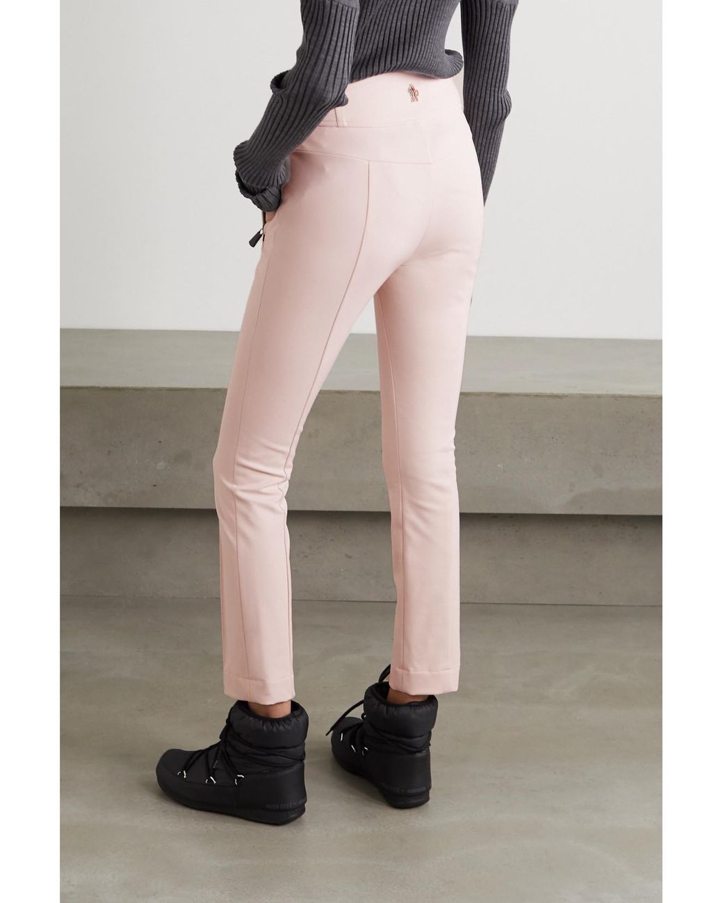 Moncler Pink Sportivo Stretch-Twill Slim-Leg Ski Pants