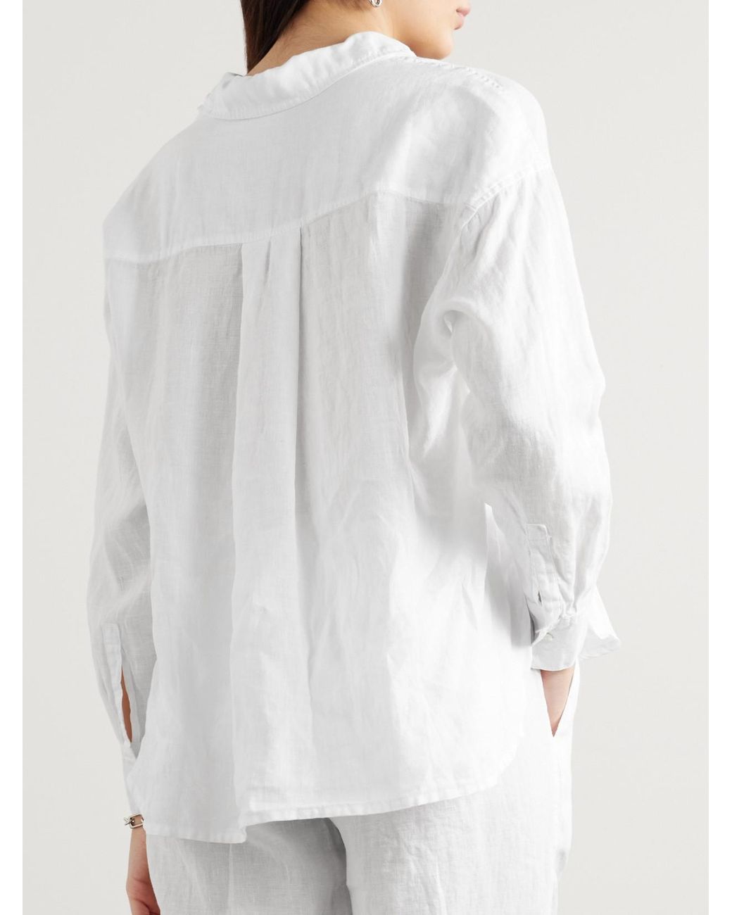 James Perse White Linen Shirt