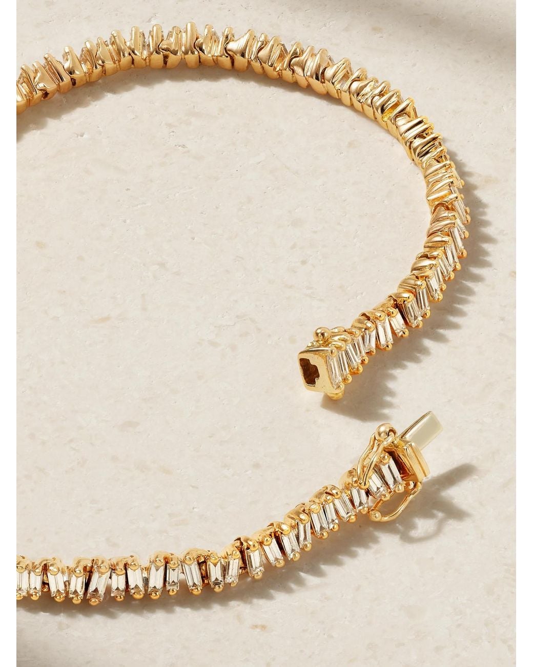 Suzanne Kalan Natural 18-Karat Rose Diamond Tennis Bracelet