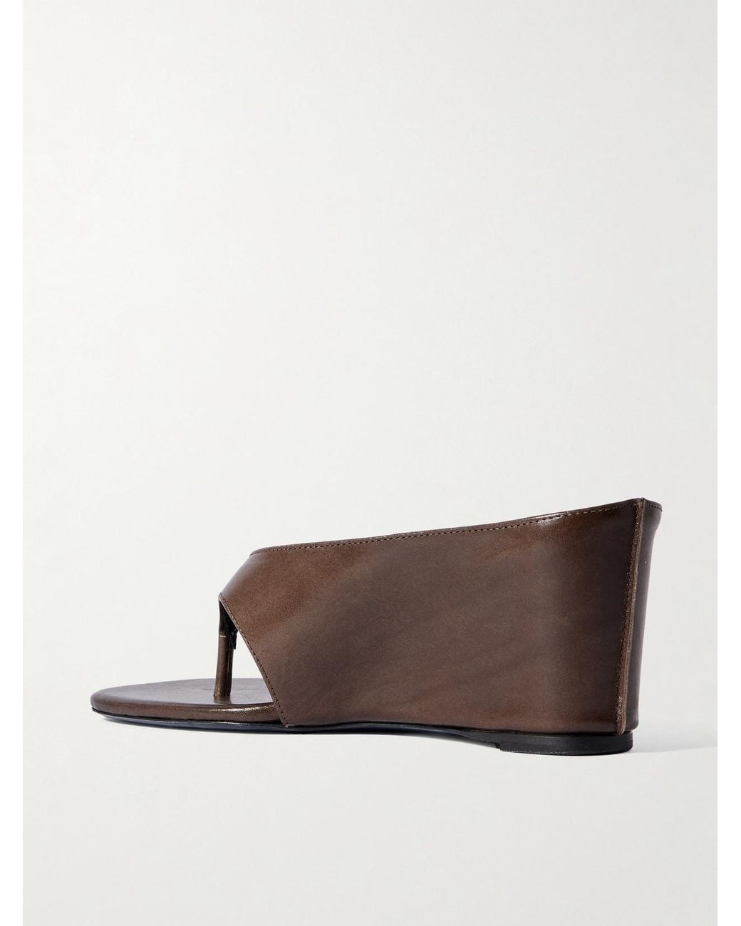 Jude Brown Yaga Leather Wedge Sandals