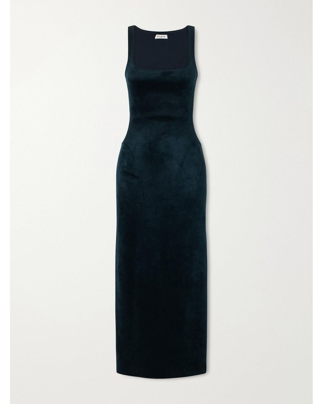 Alaïa Blue Velvet Midi Dress